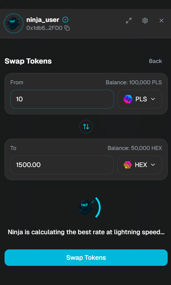Ninja Quick Transactions